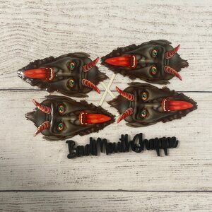*NOS Set of 4 Vintage Antique Krampus Devil Die Cut Sheet